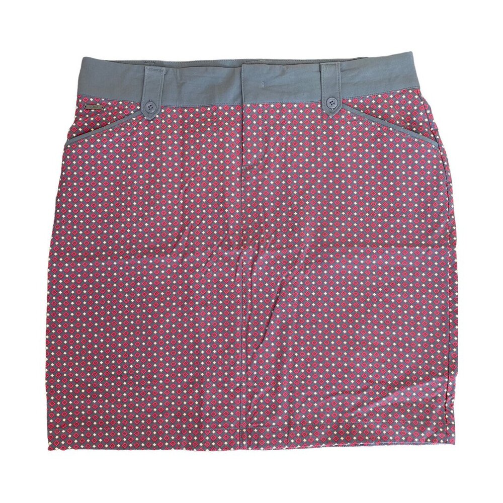 Lole Milan Skirt Womens Size 10 Geometric Gray Pink Stretch NWOT